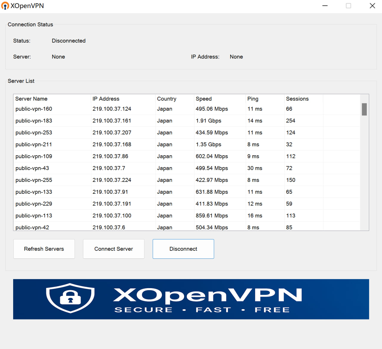 XOpenVPN Interface